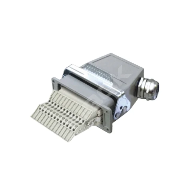 

ACJ3 (HDC-HE-16/24-06S) 40-Pin Industrial Alloy Plug Socket Heavy Duct Adaptor 16A Rated Current Screw Termination Copper PC