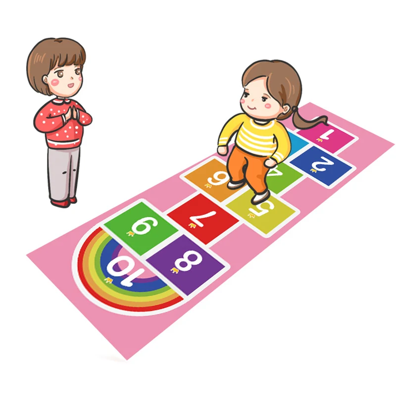 Kids Jumping Carpet Sensory Integration Toy Hopscotch Floor Mat Sport Entertainment Jeux Enfant 2 4 5 6 8 10 years Outdoor game