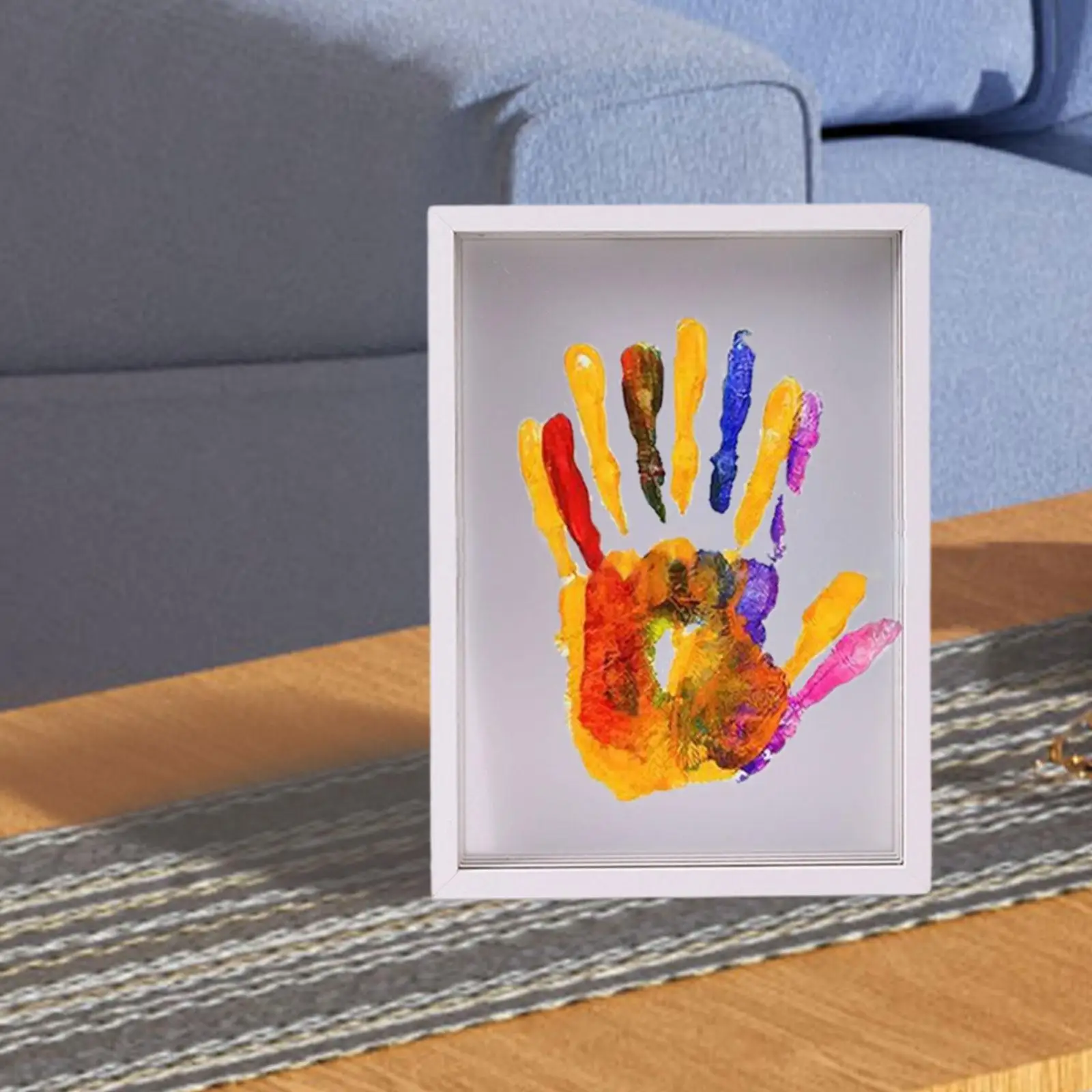 DIY Kunstdruck Rahmen DIY handgemachte Andenken einzigartige Andenken klare Familie Handabdruck-Kit für Familien nacht neue Eltern Großeltern