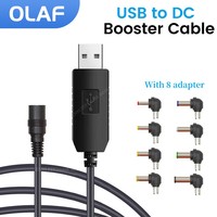 Olaf WiFi to Powerbank Cable Connector DC 5V/9V/12V to USB Cable Boost Converter Step-up Cord For Wifi Router Modem Fan Speaker