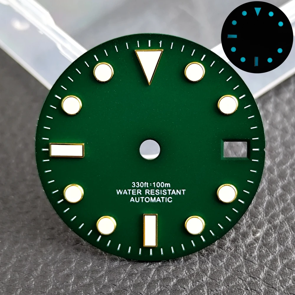 28,5 mm GMT-Uhrenzifferblatt, Zeiger BW9, leuchtend, geeignet für NH34-Uhrwerke, Uhrenzubehör, Uhrenmontage – Detail 6