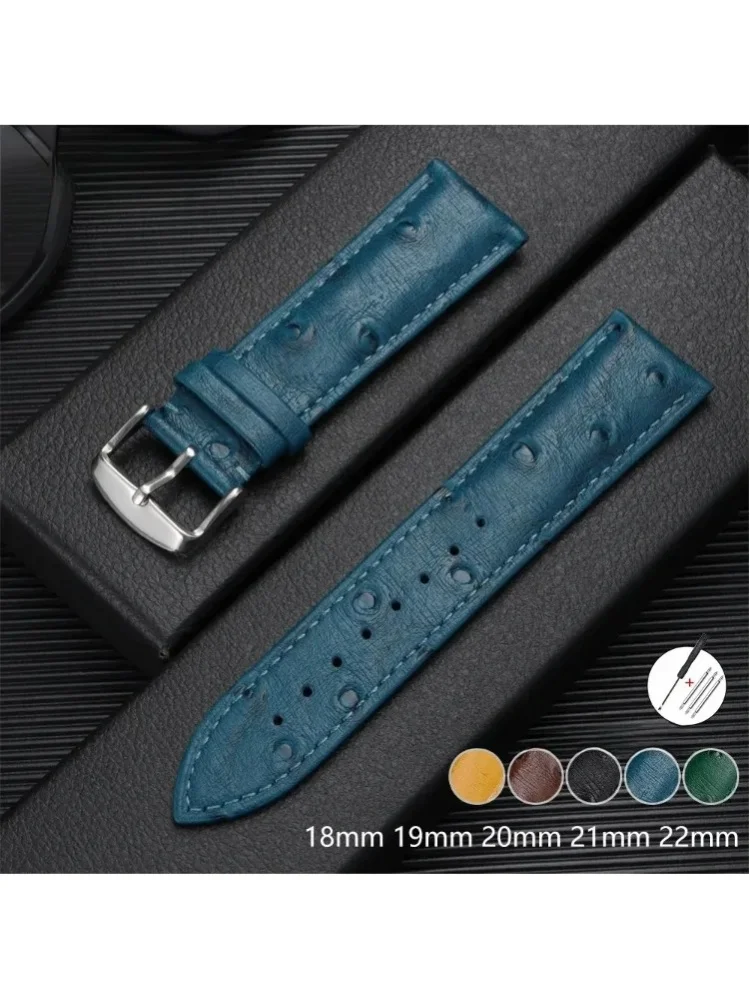 18mm 19mm 20mm 21mm 22mm Leder-Uhrenarmband Braun Schwarz Blau Universal-Armband mit Metallverschluss für Tissot