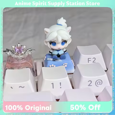 Valorant Jett Keycaps Custom Anime Keycaps Magnetic Switch Mechanical Keyboard Trendy Gamer Gear Peripheral Products cute gifts