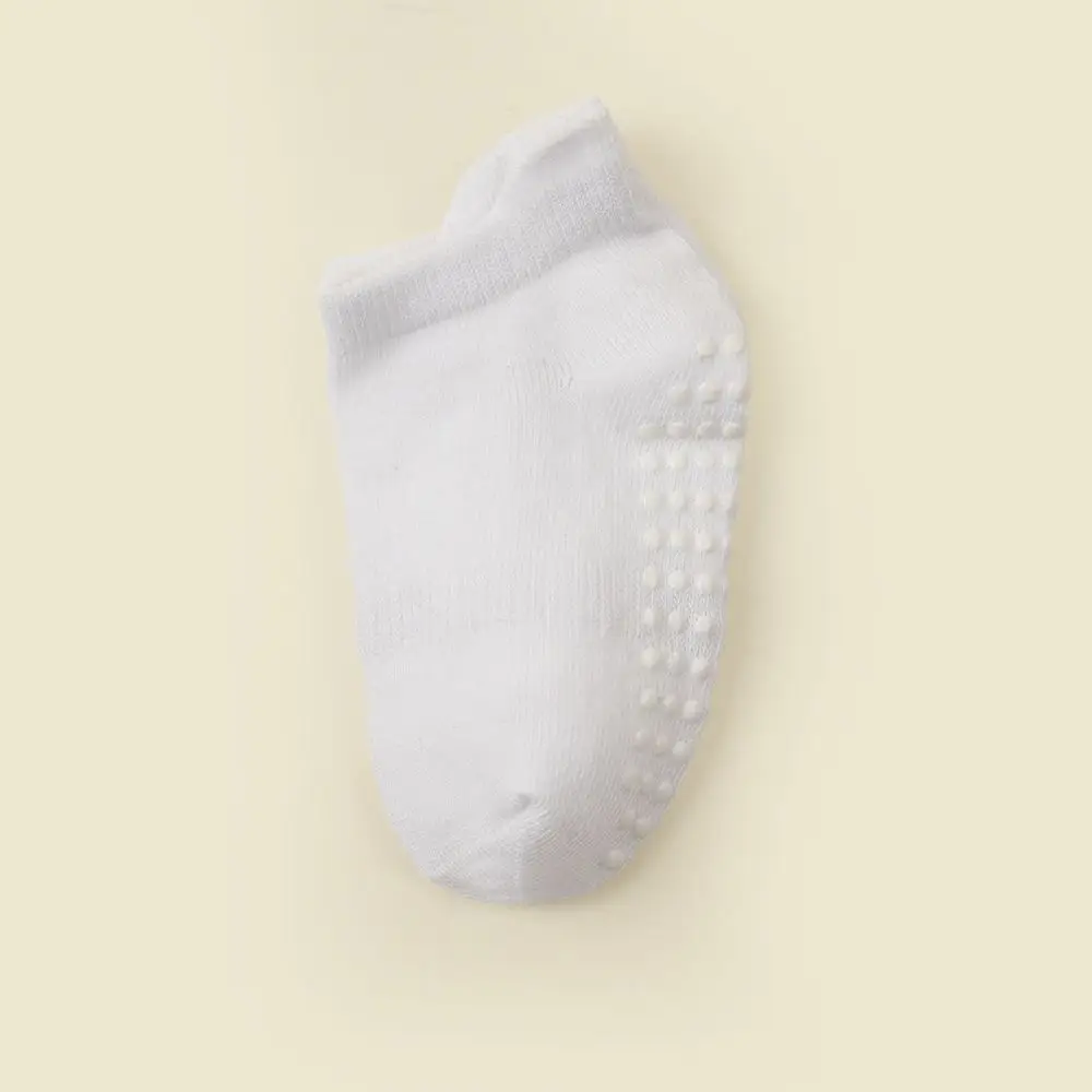 

6 пар новых хлопковых детских однотонных носков для новорожденных, детские носки-трубочки, нескользящие короткие прогулочные носки для малышей, первые ходунки