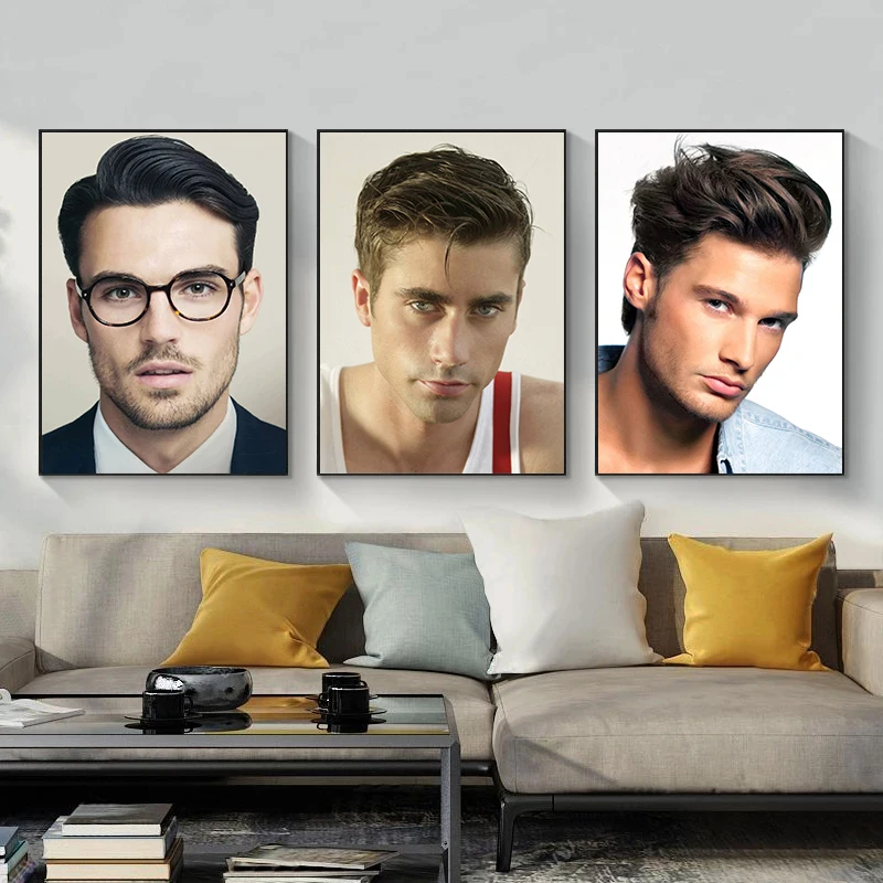 Hair Hairdressing Art Posters Men and Woman Hairstyle Model Hairdresser Barber Shop Canvas Painting Wall Art Picture Salon Decor