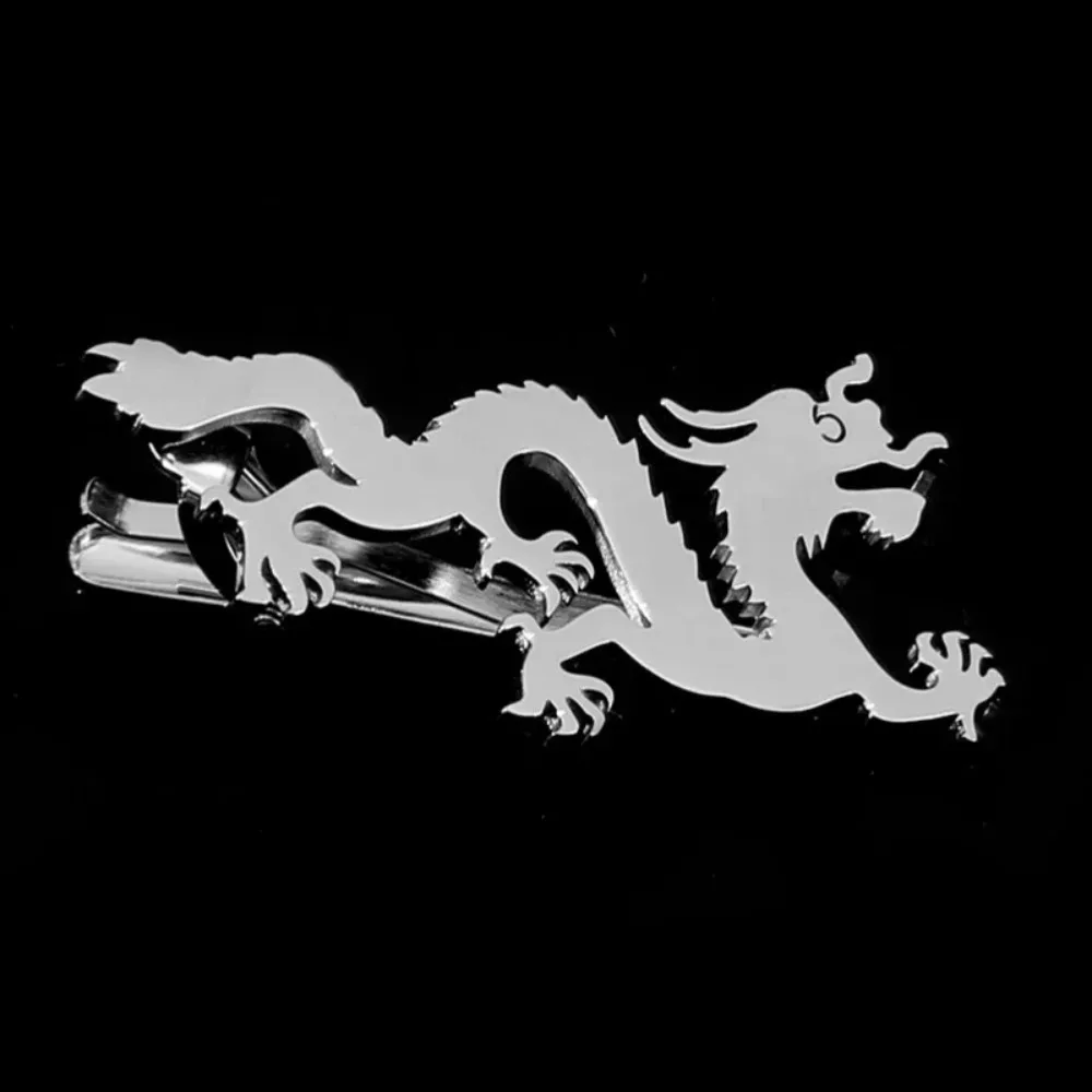 Men's Metal Dragon Tie Clips Fashion Business Banquet Party Dress Suits Necktie Accessories Gifts Personality Man's Tie-Clips