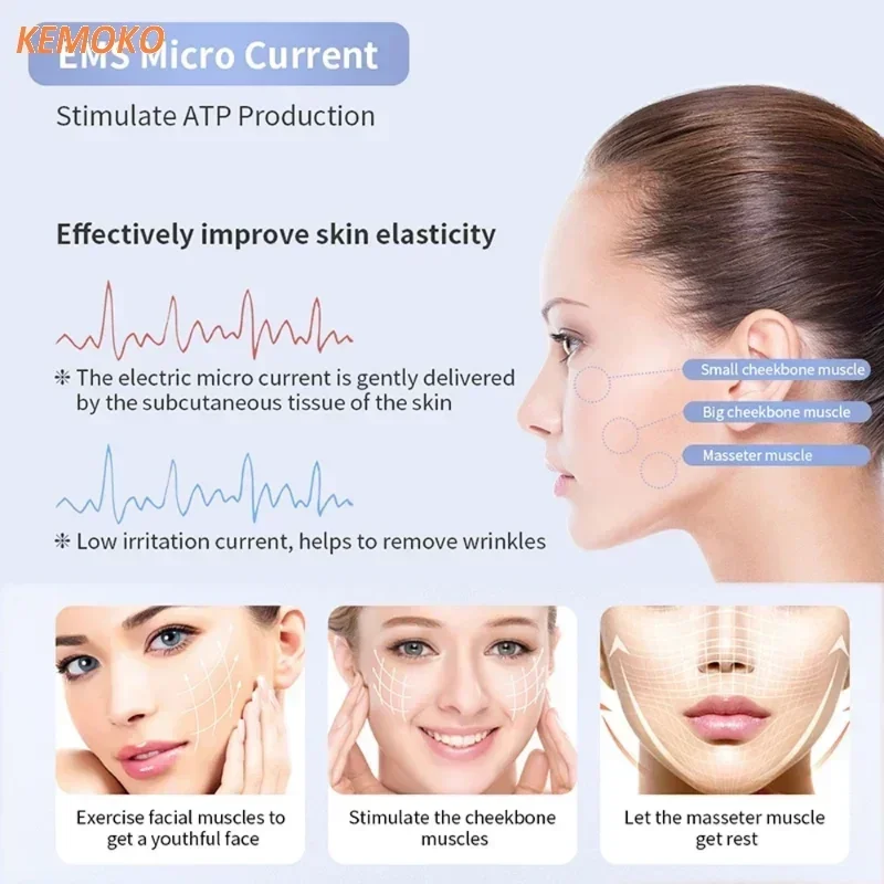 V Face Facial Lift Gürtel Maschine Elektrische V-Line Up Gesichtsmassage LED Gesicht Haut Lifting Schönheit Gerät Doppelkinn Reduzierer