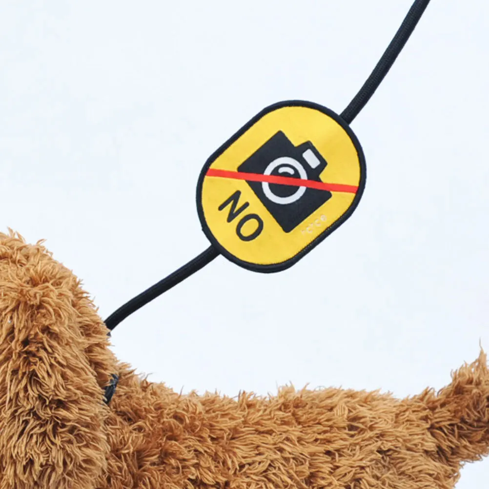 Pet Leash Sticker No Photographing Identification Label Social Warning Tape Removable Reminder for Pets No Photographing Logo