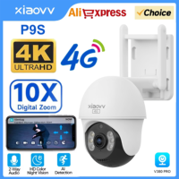 XIAOVV 4G SIM 3MP Starlight Outdoor Security PTZ Camera IP66 Waterproof with Two-Way Talk and Motion Detection Remote Monitoring