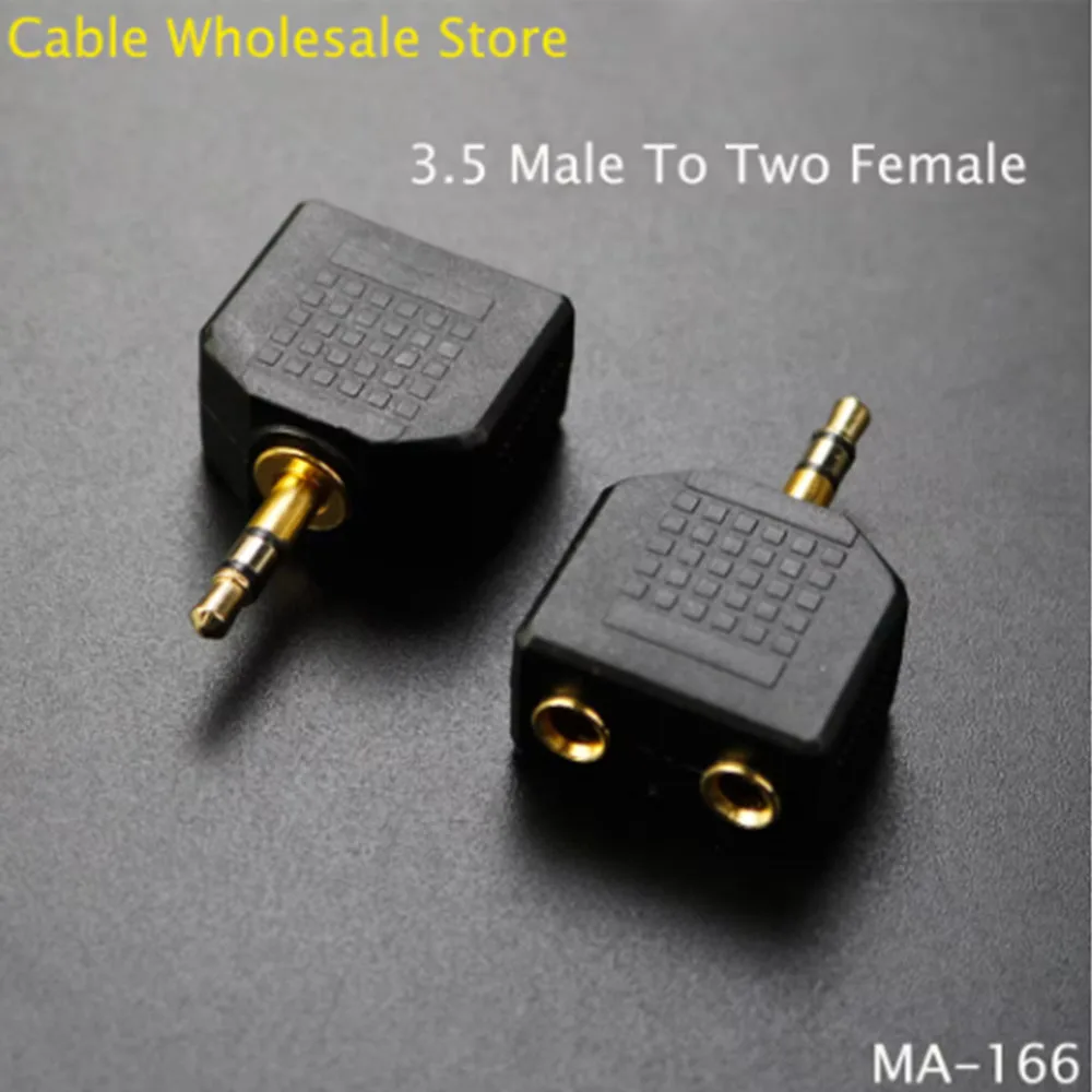 1/4 "mono/audio estéreo 3.5mm macho para dois fêmea jack plug adaptador duplo jack fone de ouvido microfone y divisor conversor adaptador