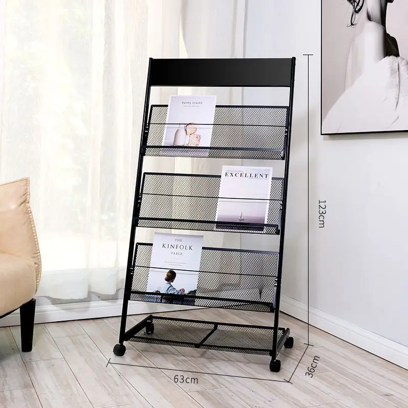 منظم التخزين رفوف المجلات سلم الرف الحديث الأثاث مجلة رفوف مكتب الأثاث المعدني Scaffali MHSNJ