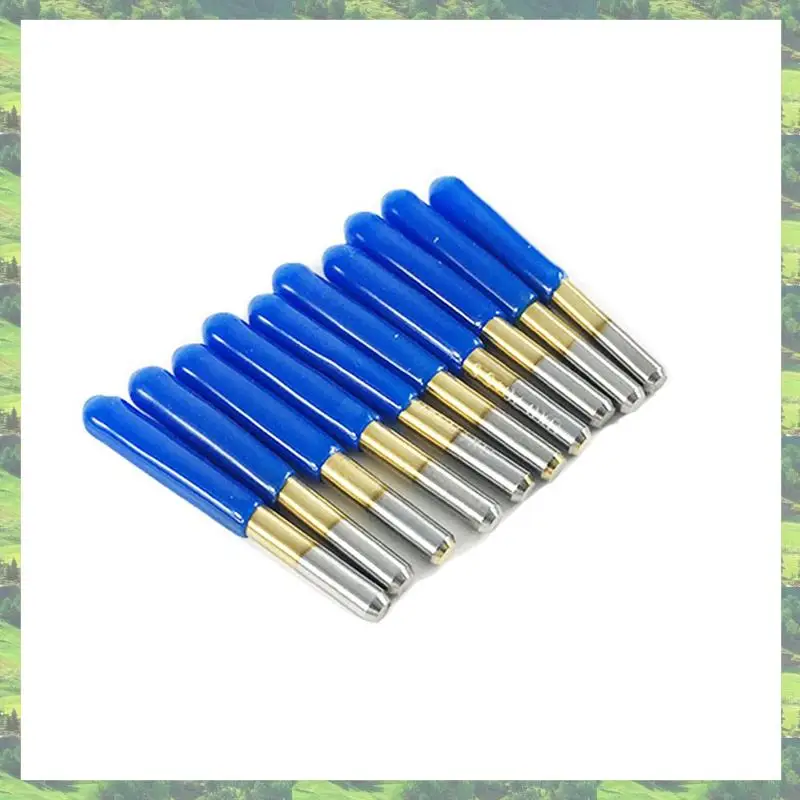 

A59Z-30Pcs 30 Degree 0.1Mm Tip Titanium Coated Flat Bottom Carbide PCB Engraving Bits V-Shape CNC Router Cutter Cutting Tool