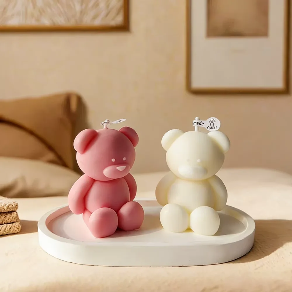 3D cute cartoon bear silicone - đánh giá và giá Soap Making Diy Kit
