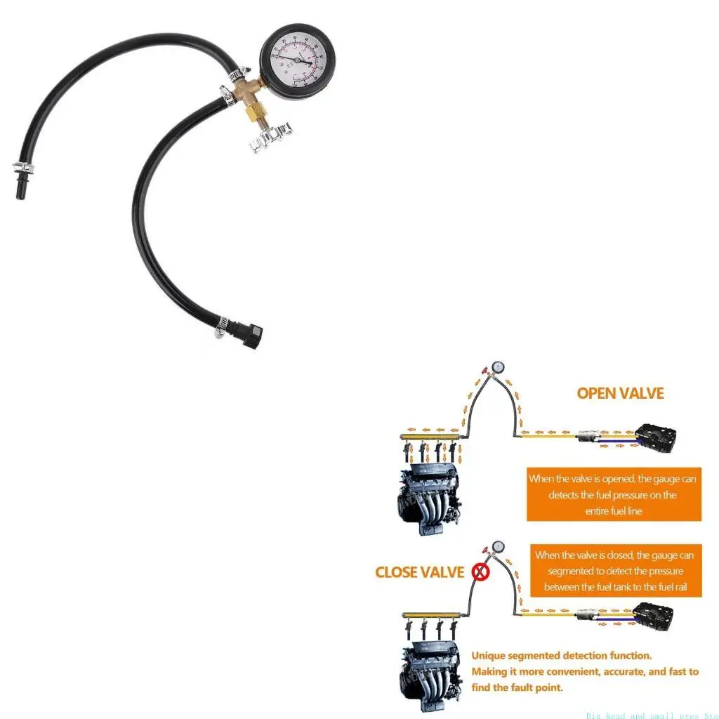 581C Quick Connected Injection Pressure Tester Gauge with for Valve 0-100PS