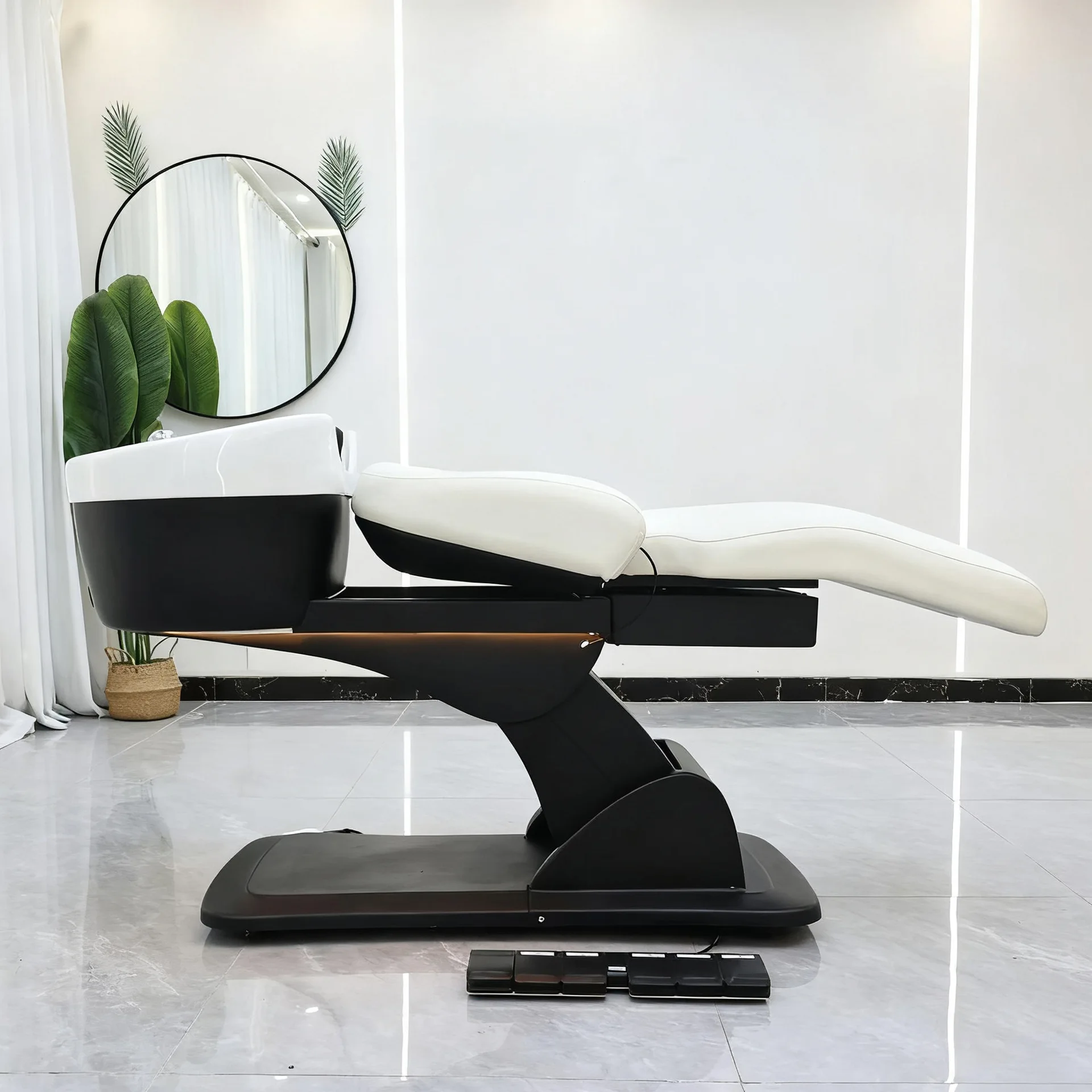 Yicheng High-end Shampoo Bed Electric Lifting Hair Salon Dedicated Rotatable Sitting Type Full-lying Shampoo Bed for Sale