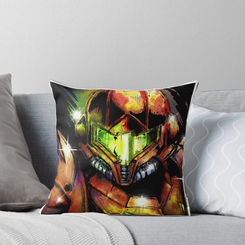 Metroid Varia Suit Samus Throw Pillow Pillow Case Sofas Covers pillow