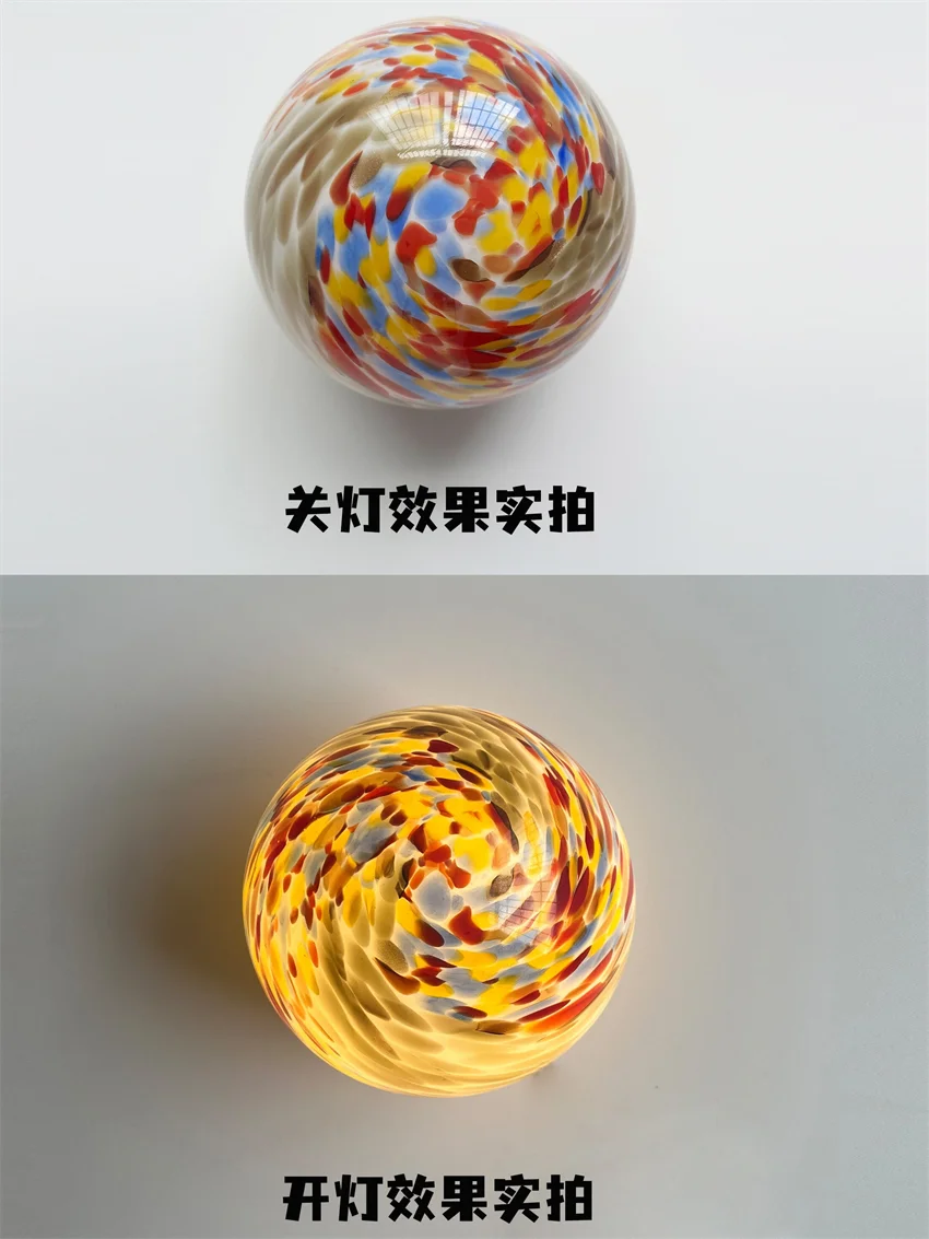 

Nordic Vintage Colored Spherical Glass Wall Lights Living Room Dining Room Hallway Bedroom Bathroom Cloakroom Decor Wall Lamps