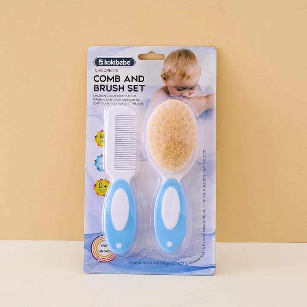 

2 шт./компл., новая шерстяная расческа, синяя, розовая, расческа для младенцев, массажер для головы, расческа, щетка для ухода