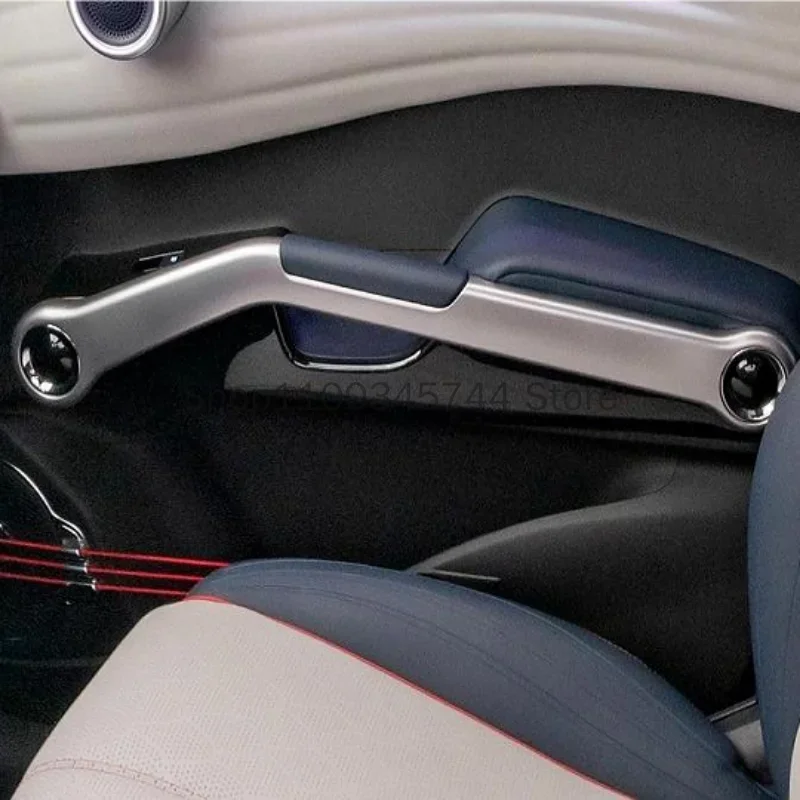 إكسسوارات سيارات داخلية لـ BYD YUAN PLUS ، fiyon 3 ، من ألياف الكربون ، 4 أبواب ، مقبض داخلي ، غطاء لوحة مسند ذراع #5