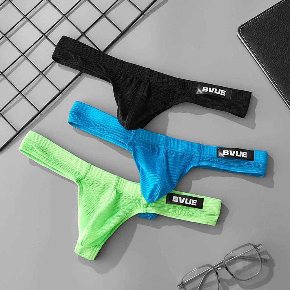 

Mens G-String Gay Sissy Pouch Mesh Thongs Soft Breathable Low Rise Lingerie Quick-Dry Underwear For Hot Man Sports Underpants