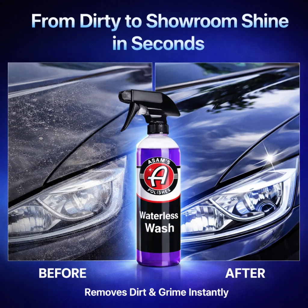 Waterless Car Wash Liquid 16 oz(473ml) – Scratch-Free No Rinse Cleaner, High Gloss & Protection, Safe for All Surfaces