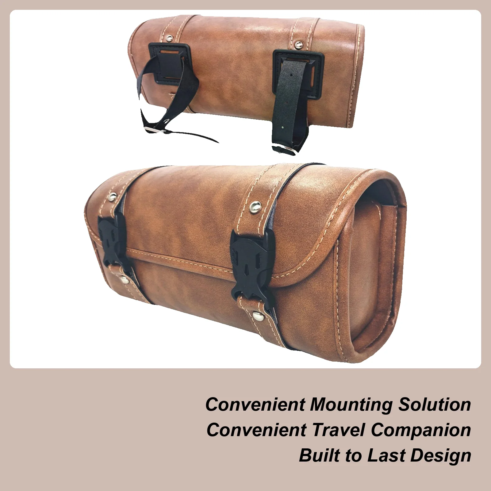 

Motorcycle Bag Motorcycle Rear Bag Tool Organizer Leather Storage Organizer Gear Pouch Universal Retro bag Waterproof tool bag