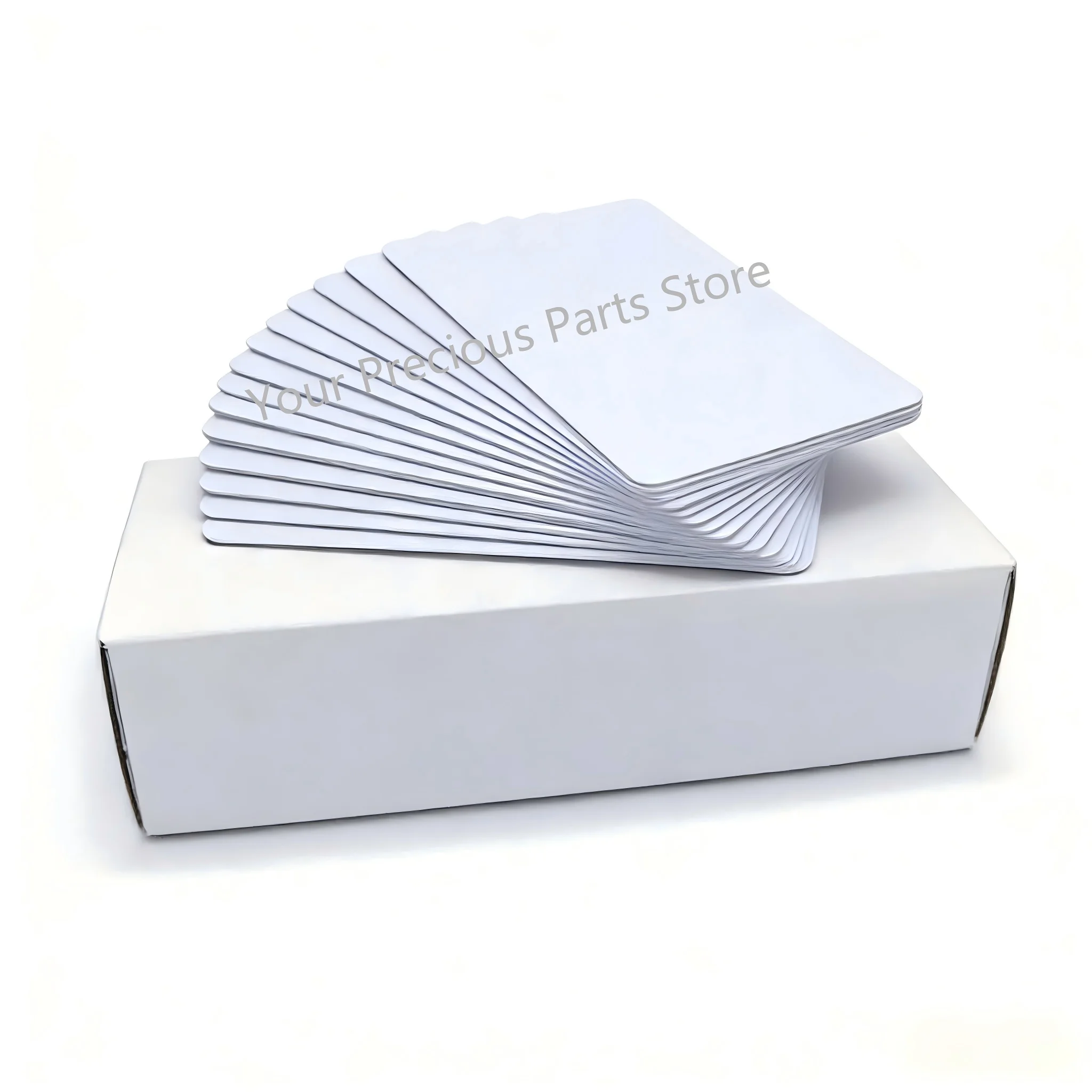 250pcs High Glossy Blank PVC Business Card Waterproof Double Sided Printing ThankYou ID Card Durable Smooth Surface Not NFC Card
