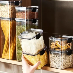 Thickened Sealed Storage Tank Square Transparent Dried Fruit Storage Box Kitchen Grain Storage Tank Containers