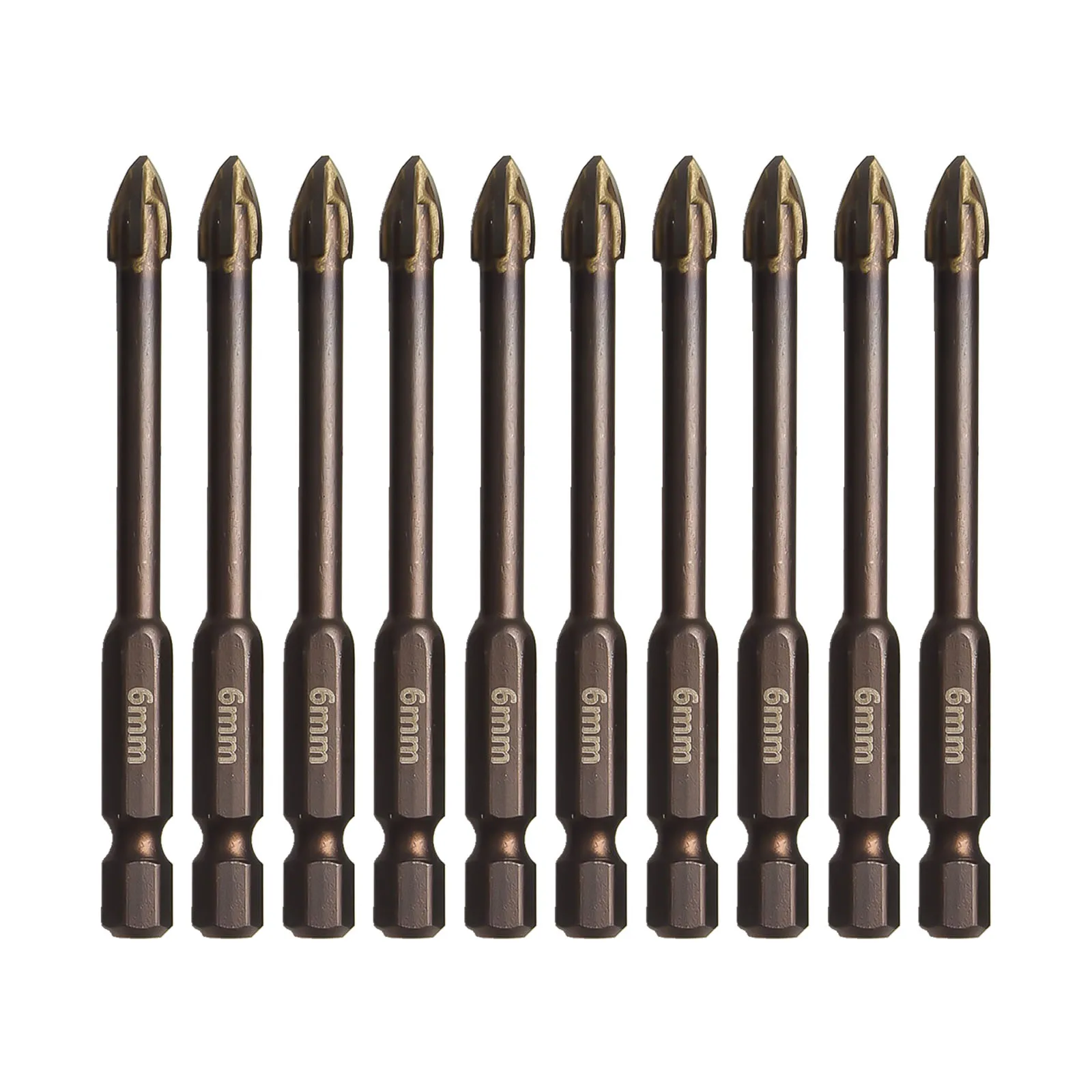 Wiertła do betonu murarskiego do szkła, ceramiki, płytek, cegieł, plastiku, drewna - wiertła do muru ze stopu twardego, otwornica do ścian, trzpień sześciokątny 3 mm do 12 mm