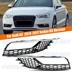 For Audi A3 sedan 2013 2014 2015 2016 2017 1 Pair Front Bumper Fog Lights Lamp Grille Cover Car accessories