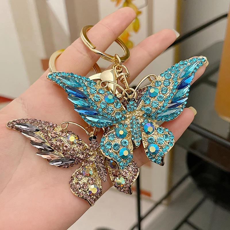 Easya 2024 Fashion Butterfly Bows Luxury Glitter Keychains High Quality Bags Decorate Wedding Gifts for Guests