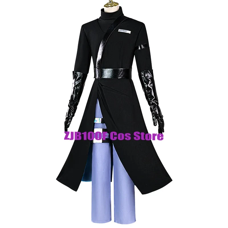 

☆YunCos Anime Round 6 Alien Stage Cosplay Ivan Wig Men Black Sorrow Uniform Suit Party Carnival Costum☆