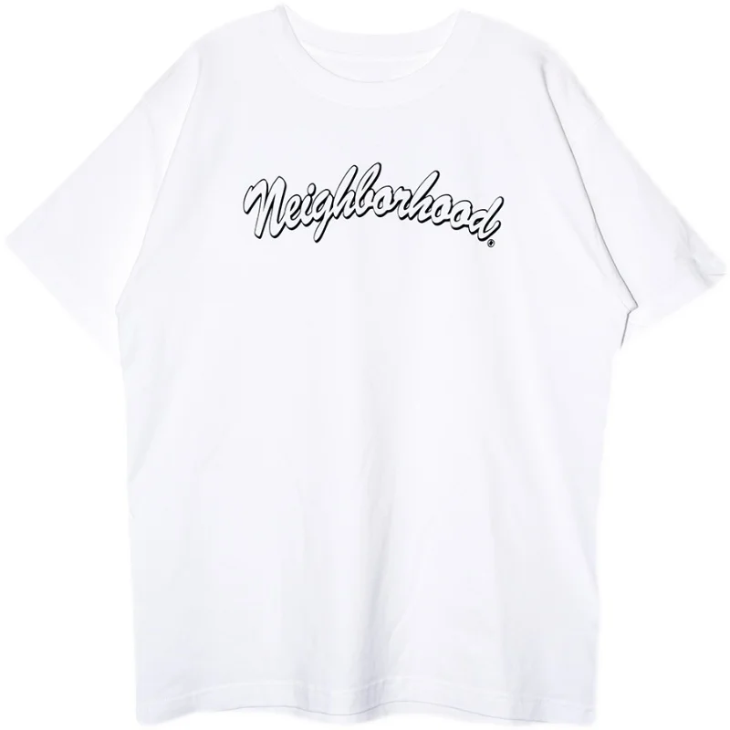 여름 코튼 반팔 티셔츠 중립 streetwear 스케이트 보드 다목적 기본 라운드 넥 프린트 캐주얼 루즈 피트 여성 탑