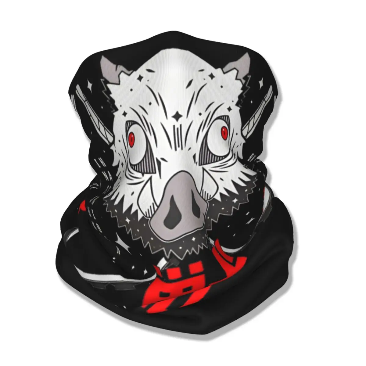 Beast Demon Slayers Bandana Neck Cover Printed Anime Nezuko Mask Scarf Multifunctional Headwear Riding for Men Women Winter