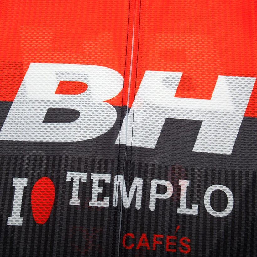 Neue rote bh Rad trikot Lätzchen Shorts Set Männer Frauen Ropa Ciclismo schnell trocknen spanische Team Pro Rennrad Maillot Trikot Kleidung – Detail 3