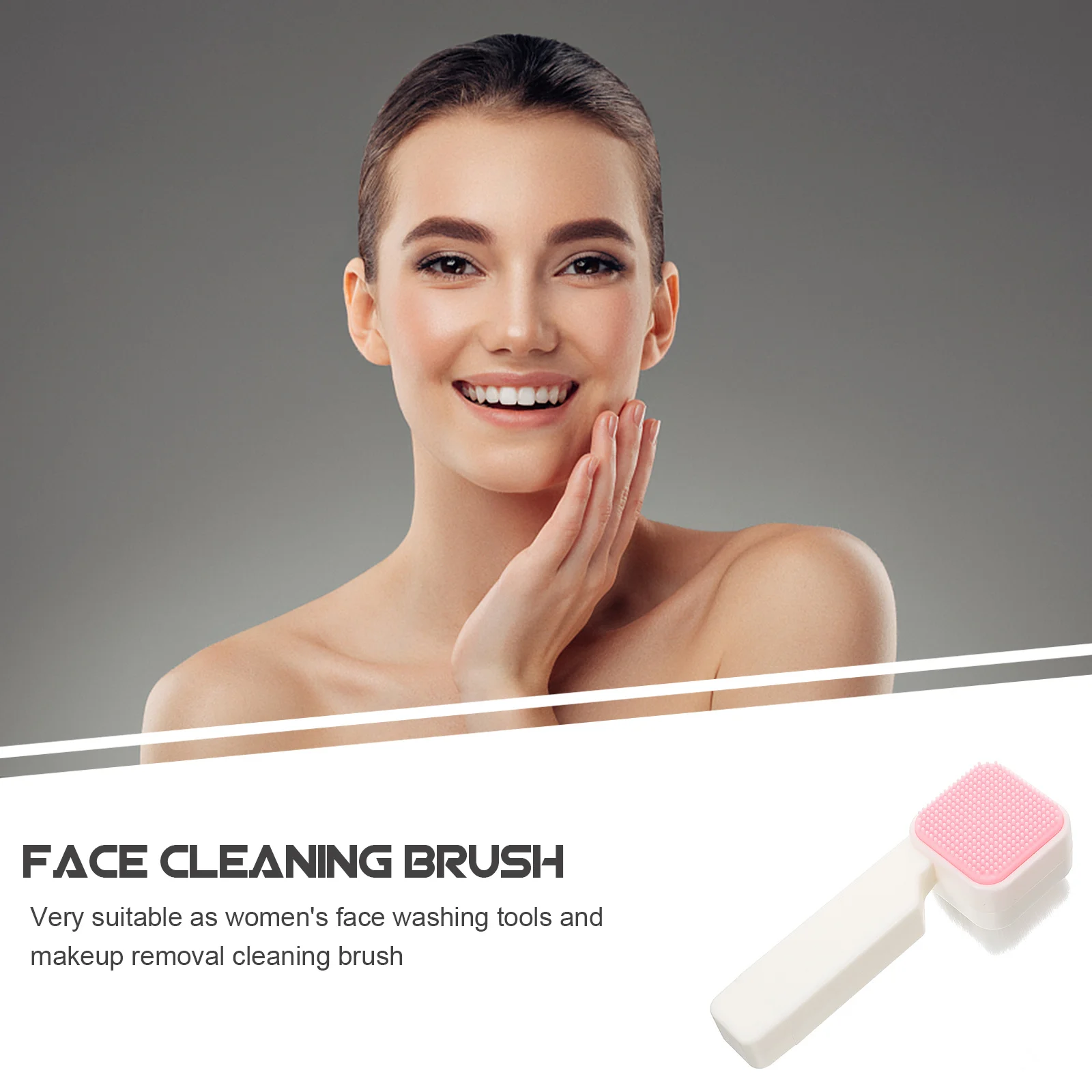 

Face Cleaning Brush Double Side Silicone Facial Cleansing Tool Deep Clean Exfoliating Scrubber for Women Face Wash Brush