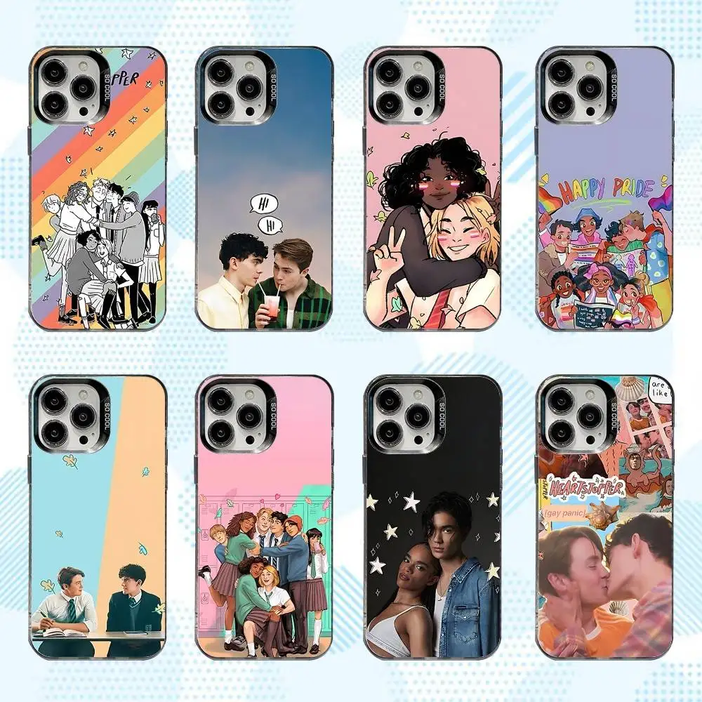 

H-Heartstopper TV Phone Case For iPhone 16,15,14,13,12,11,Mini,Pro,SE,MAX White Matte Shockproof Cover