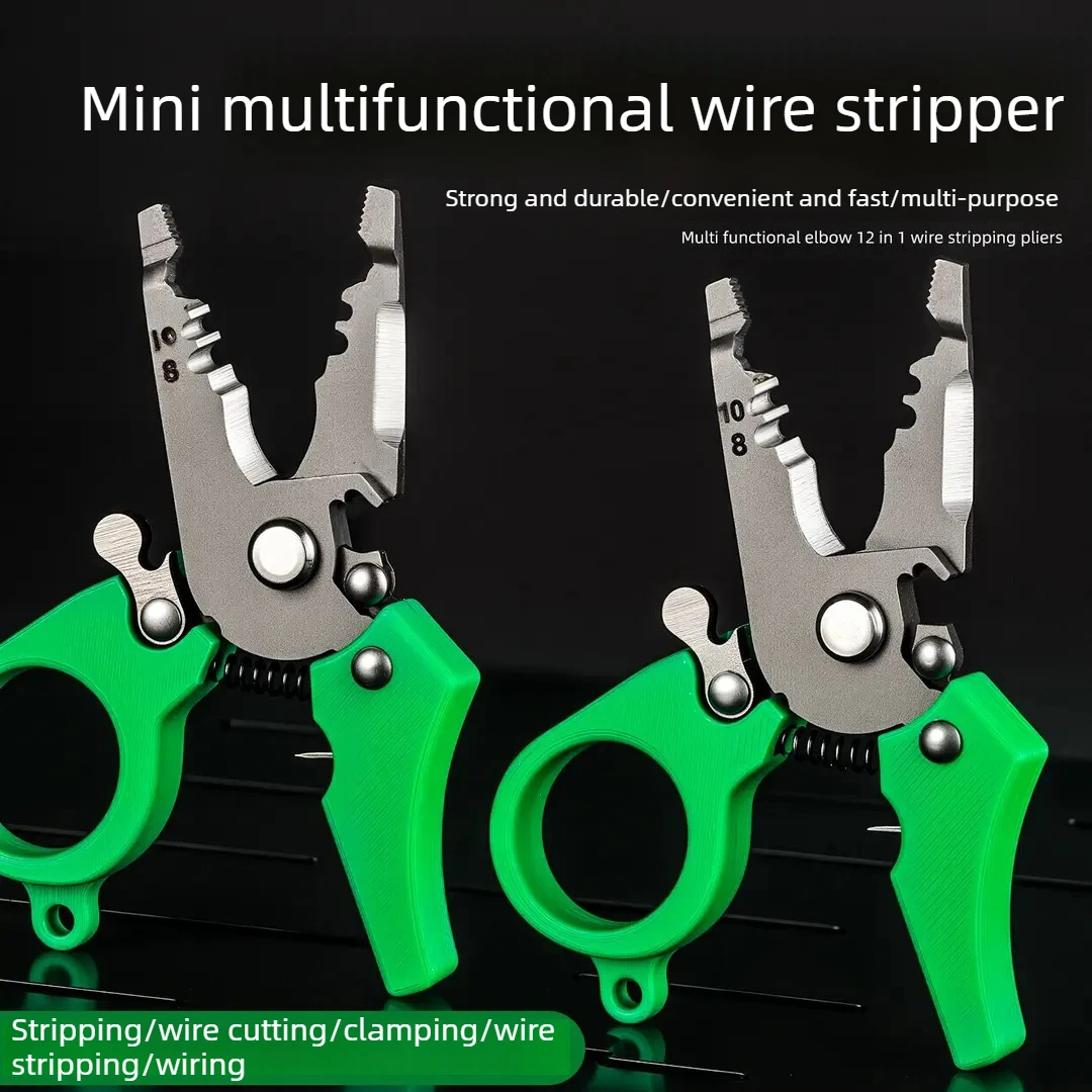 

Mini Multifunctional Wire Stripper Portable Labor-Saving Manual Rotary Stripping Tool for Electrician Home Wiring Projects