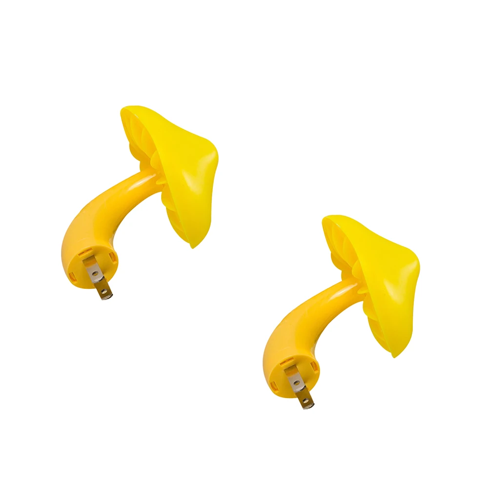 

2Pcs Mushroom Night Light Lamp Yellow LED Plug in Creative Light-controlled Bedroom Hallway Decor Small Led Night Lamp