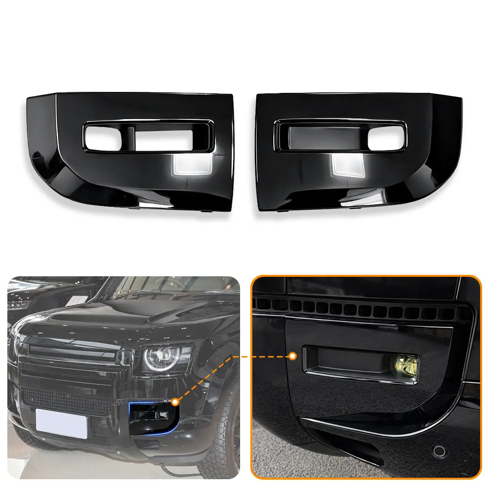 2026 Style Fog Light Grille Cover Replacement For Land Rover Defender L663 90 110 130 2020-2025 Car LR129432/LR129431
