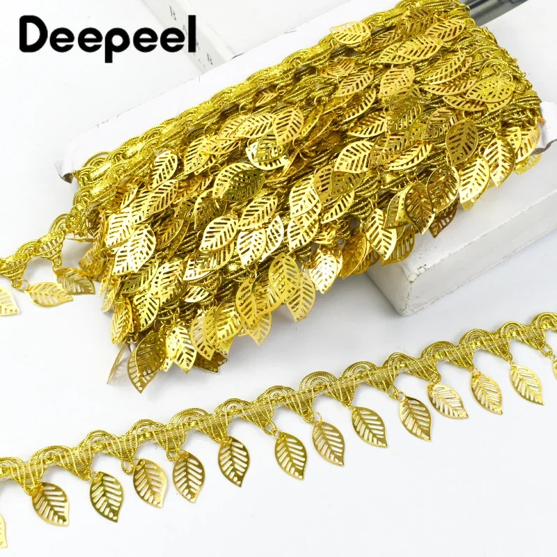 2/5Yard Deepeel 3-5.5cm Sequins Hanging Tassel Fringe Trim Ribbon Dress Clothes Decorative lace Fabric Trimming Sewing Accessory