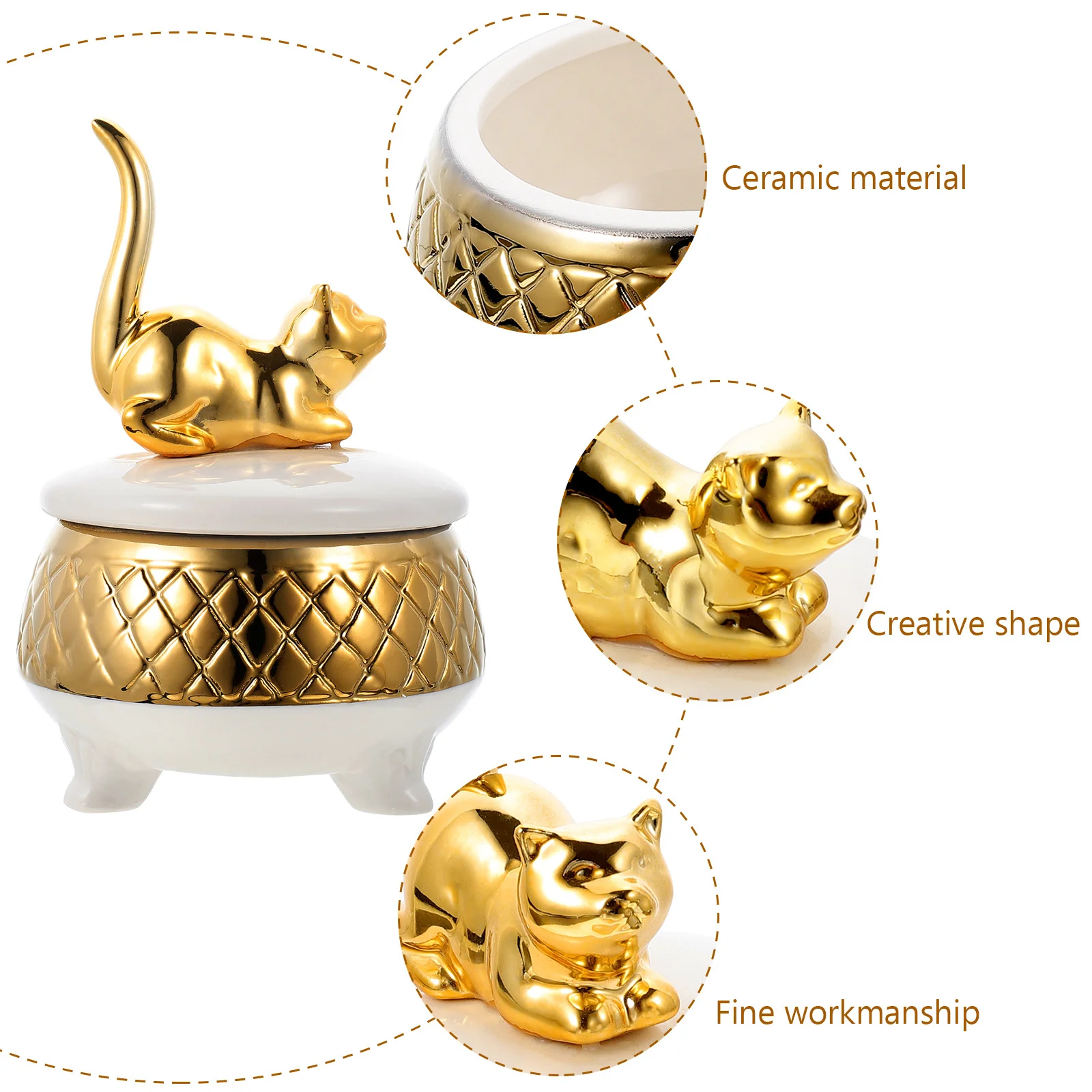 

Jewelry Storage Ceramic Charm Holder Necklace Chest Jewellery Boxes Organizer Case