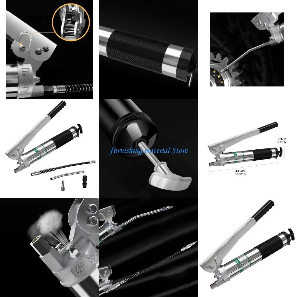 

Y5GD Auto Grease Guns Pneumatic Manually Pressure Lever Type Oil Injector Guns Compressor Machine Suitable for Car Truck