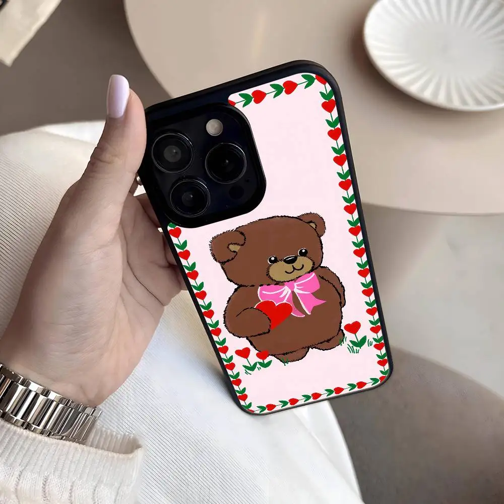 دانييل غيزيو تيدي بير Magsafe جراب هاتف آيفون 17 16 15 14 13 12 برو ماكس بلس الهواء هارد شل غطاء كامل سيليكون