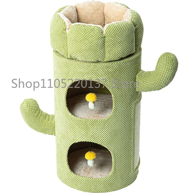 Cat Climbing Frame Large Platform Cat Scratching Post Sisal Integrated Cat Toy