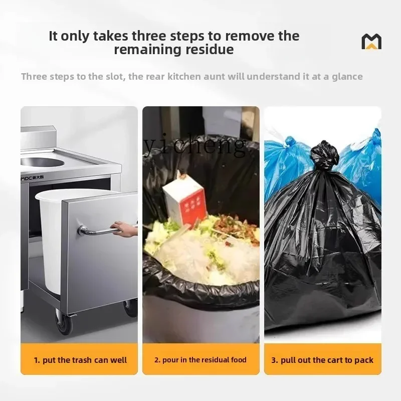 طاولة طعام متبقية 304 من الفولاذ المقاوم للصدأ، سيارة متبقية، مقصف فندق، قمامة، بقايا أدوات المائدة، سيارة إعادة التدوير #5