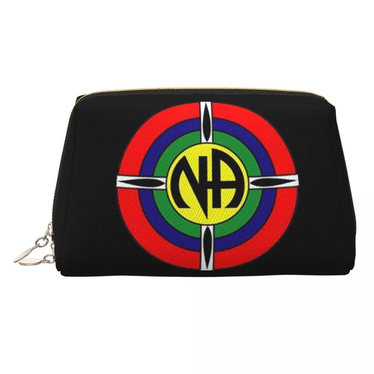NA - Narcotics Anonymous Women Cosmetic Bags Travel Makeup Organizer Pouch Toiletry Storage Dopp Kit Box