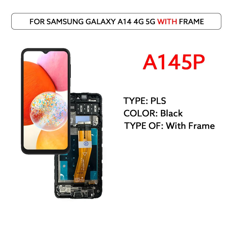 6.6 "Lcd-scherm Voor Samsung Galaxy A14 4G A145F A145P A145R PLS Lcd Touch Screen Digitizer Vergadering panel LCD Vervangen