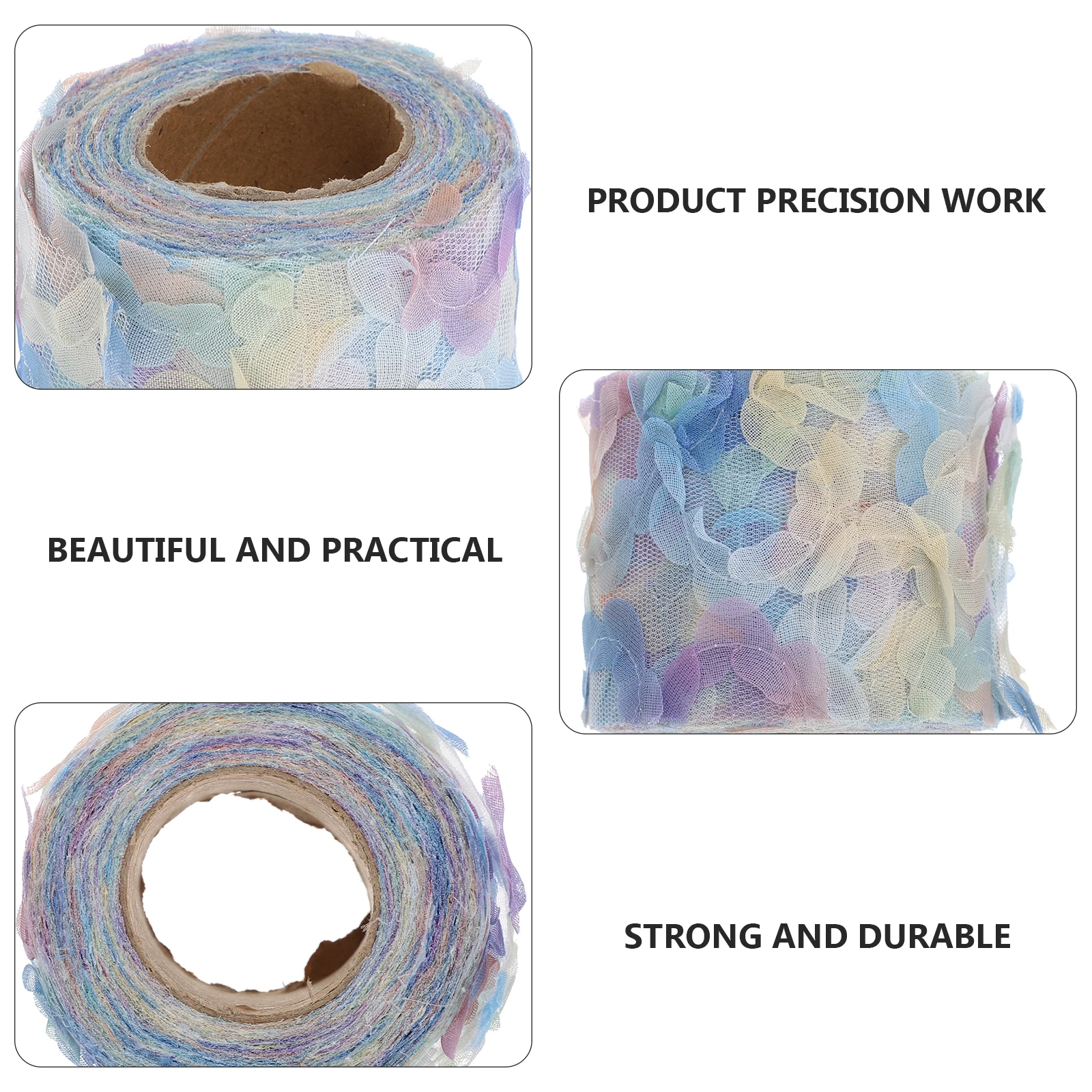 

Rosette Ribbon Gauze Webbing Polyester Yarn Sewing DIY Crafts Hairpin Clip Making Material Lightweight Durable Portable