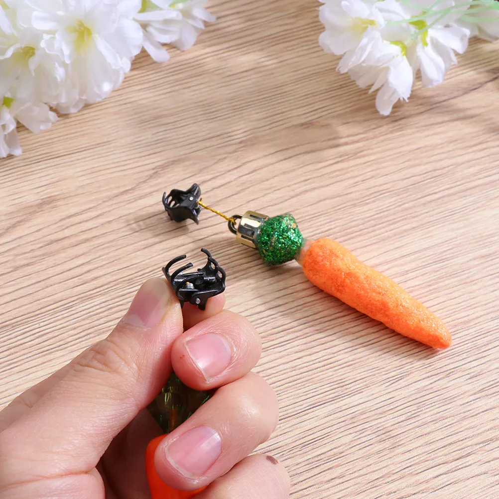 

24Pcs Funny Easter Beard Clips Premium Plastic Carrot Design Beard Ornaments for Parties New Year Birthday Office Social Events